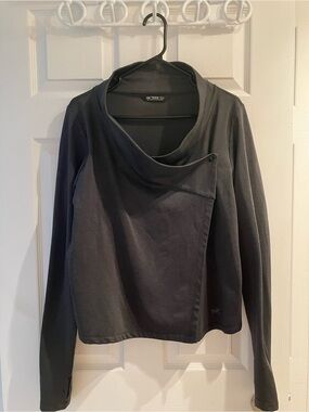 Arc'teryx Women's Black Asymmetric Draped Collar Sweater